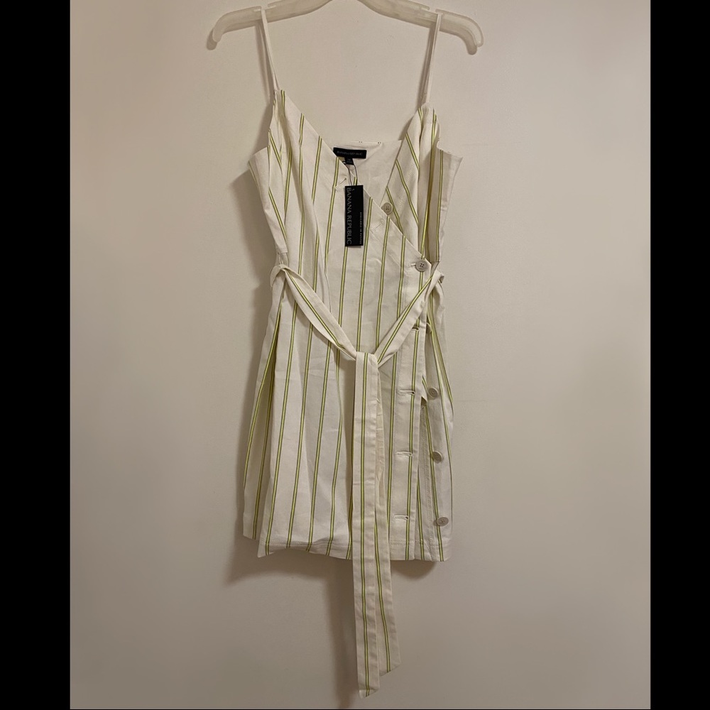 Banana Republic Striped Spaghetti Strap Dress